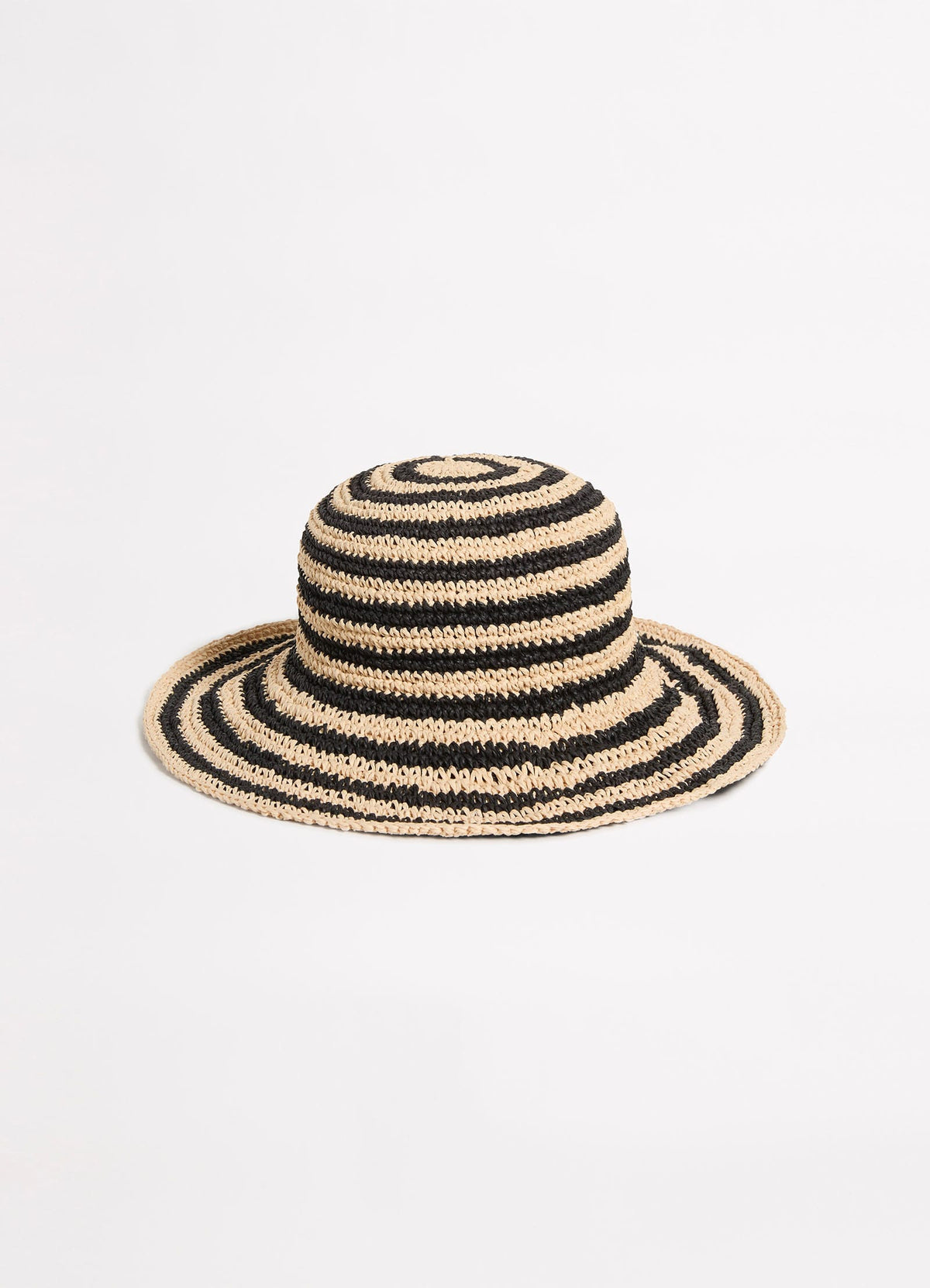 Raffia Stripe Bucket Hat