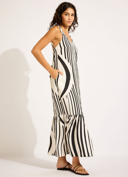 Coastline Tie Back Maxi Dress