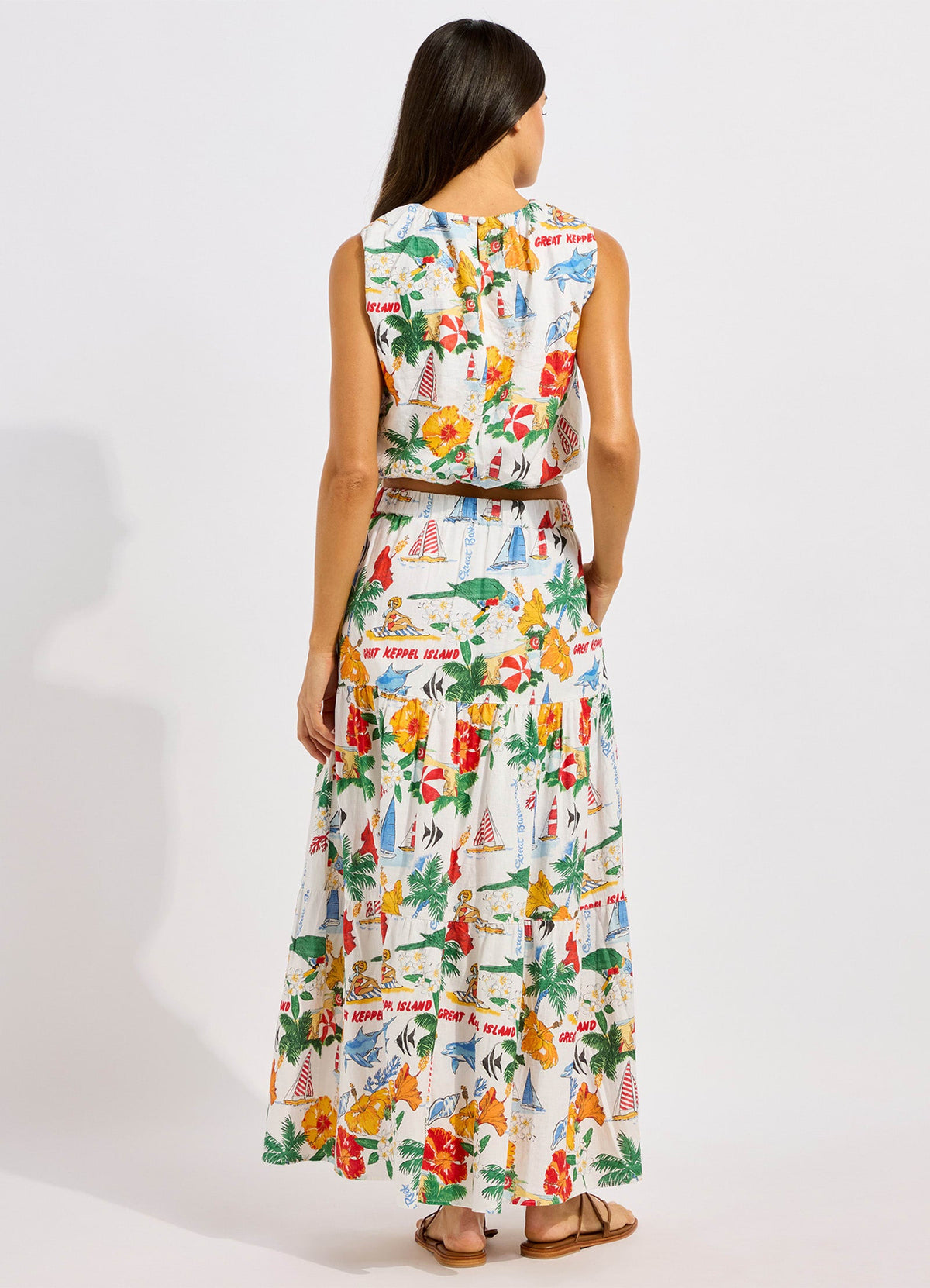 Viva Vacation Tiered Maxi Skirt