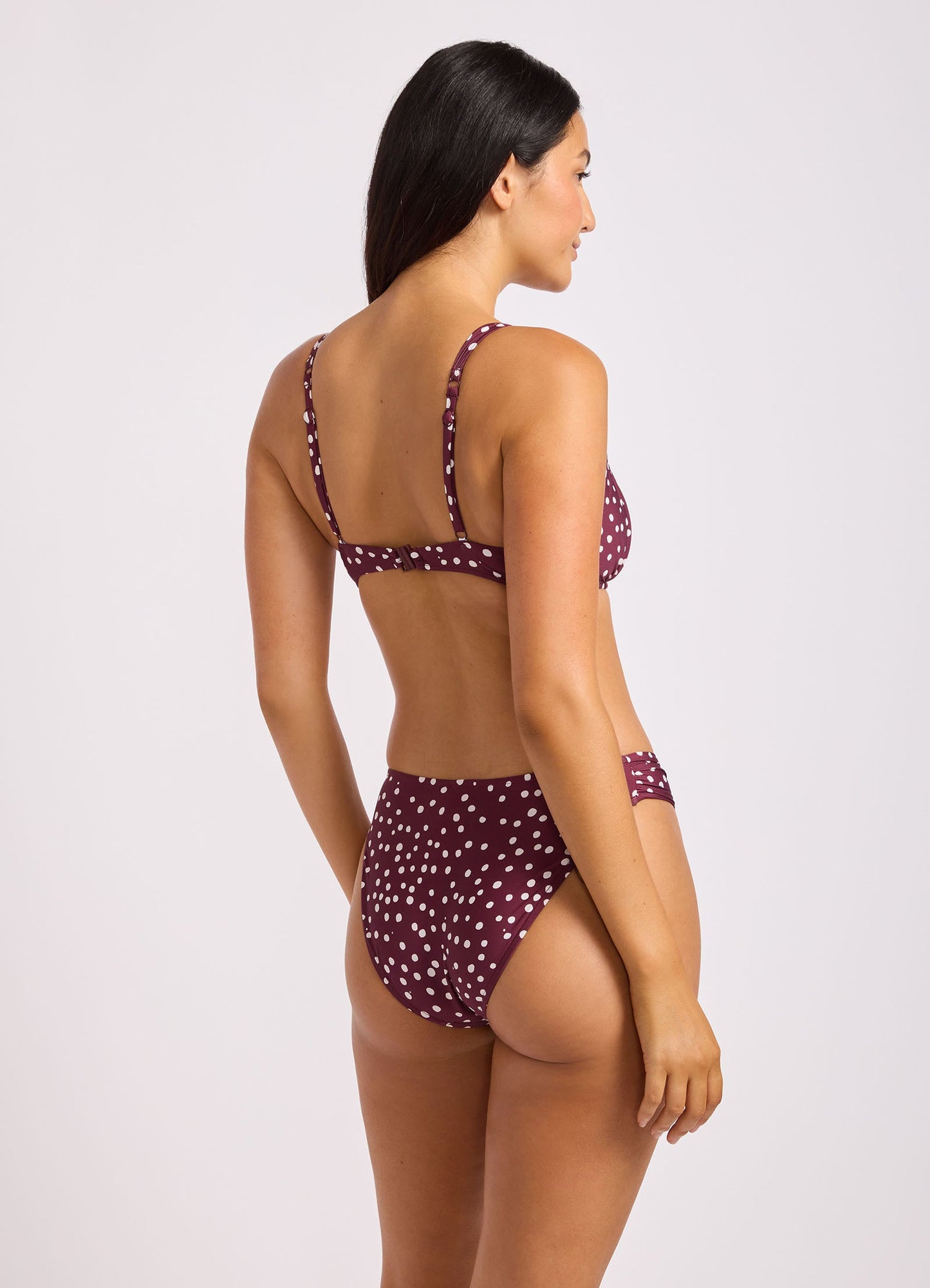 Dolce Dot Ruched Bralette Bikini Top
