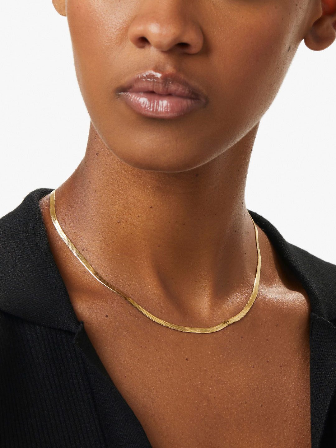 Ina Herringbone Chain Necklace