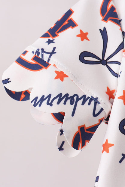 Auburn scalloped shorts set