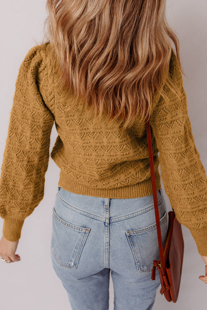Threaded Pear Aria Edge Balloon Sleeve Sweater