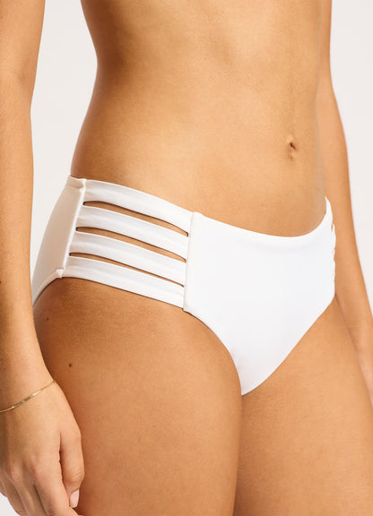 Seafolly Collective Multi Strap Hipster Bikini Bottom - White
