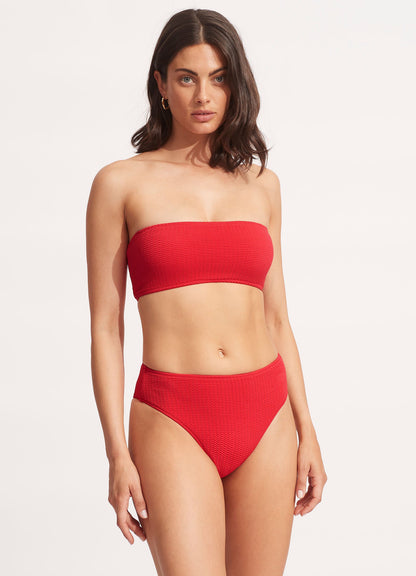 Sea Dive High Rise Bikini Bottom - Chilli Red