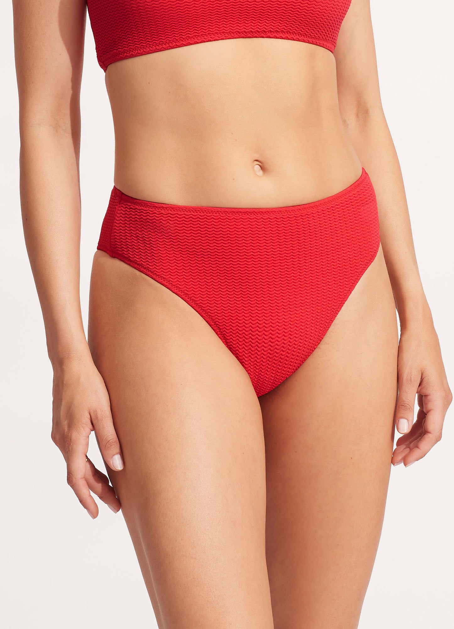 Sea Dive High Rise Bikini Bottom - Chilli Red