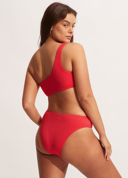 Sea Dive High Rise Bikini Bottom - Chilli Red