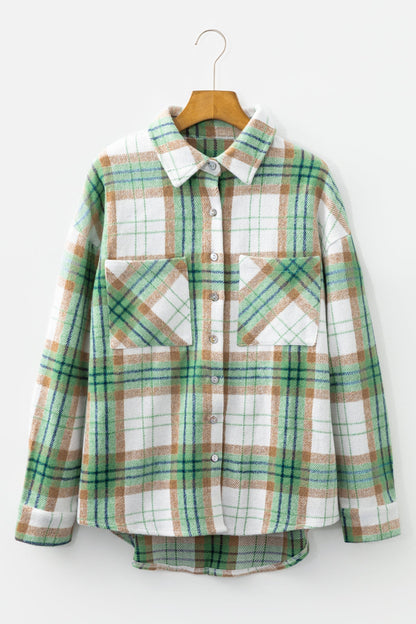 Threaded Pear Abigail Plaid Casual Flannel Shacket