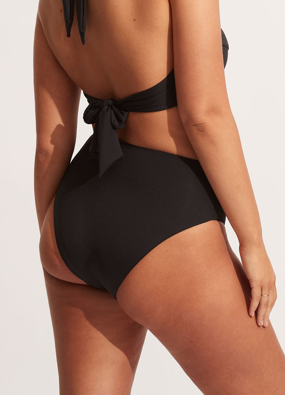 Seafolly Collective High Waisted Bikini Bottom - Black