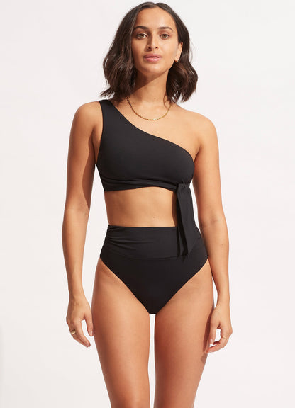 Seafolly Collective High Cut Bikini Bottom - Black