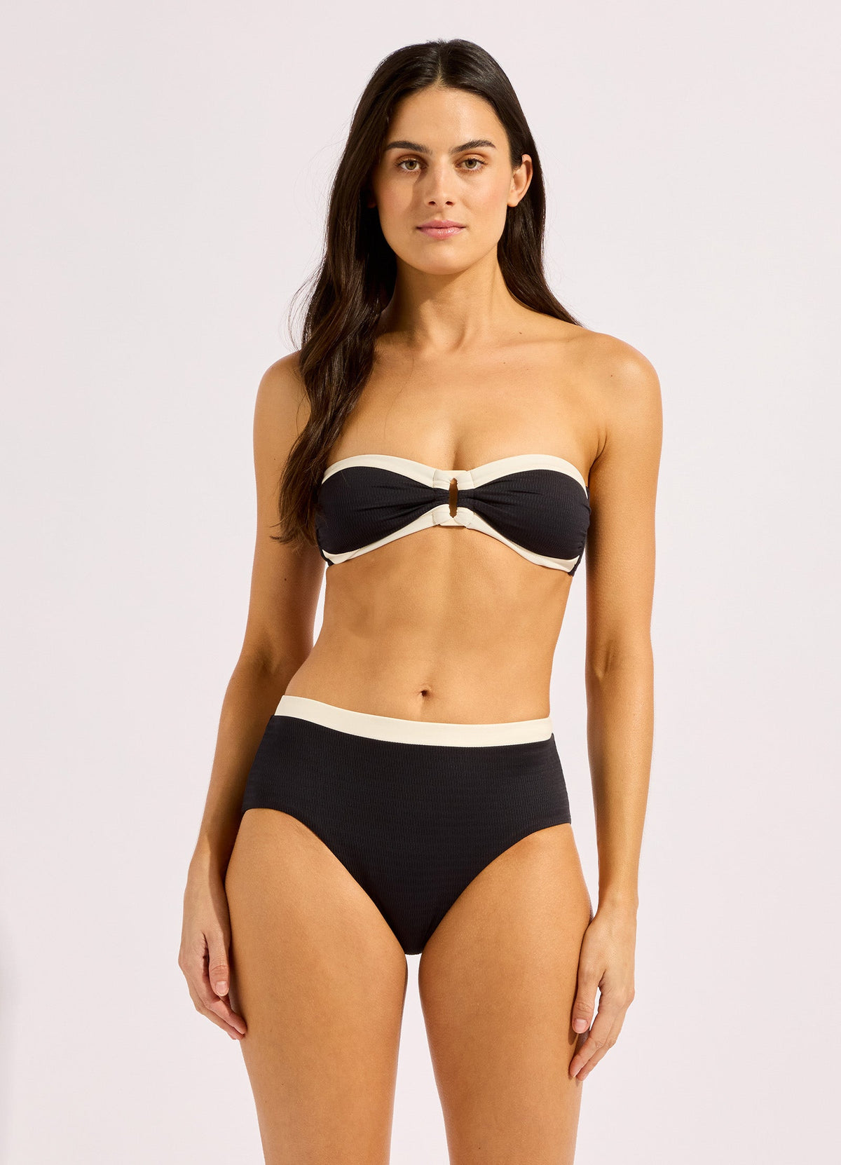 Bandwave High Waist Bikini Bottom