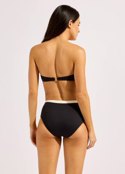 Bandwave High Waist Bikini Bottom