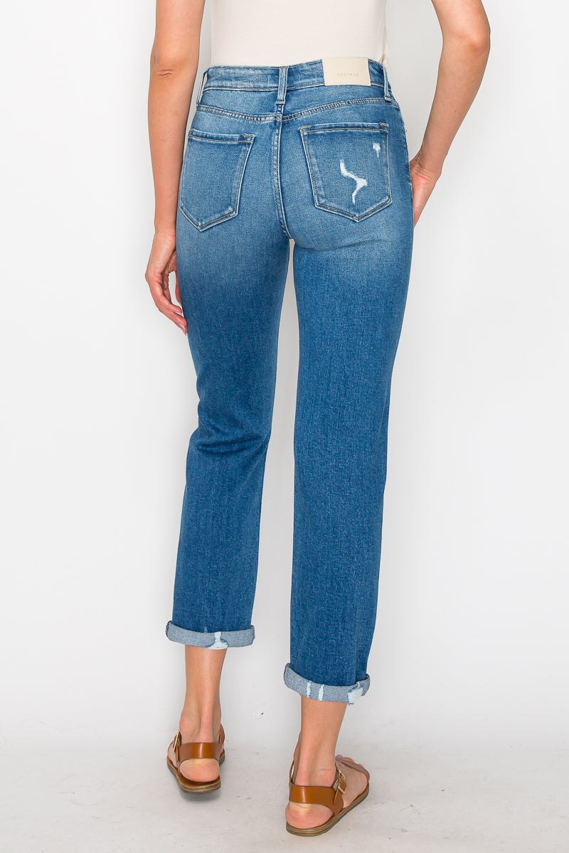 Alexa High Rise Tapered Leg Mom Jeans