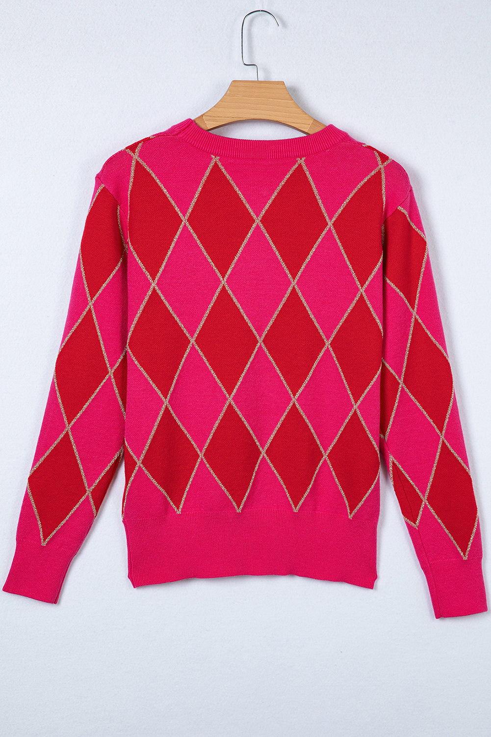 Threaded Pear Wynter Pattern Knit Casual Sweater