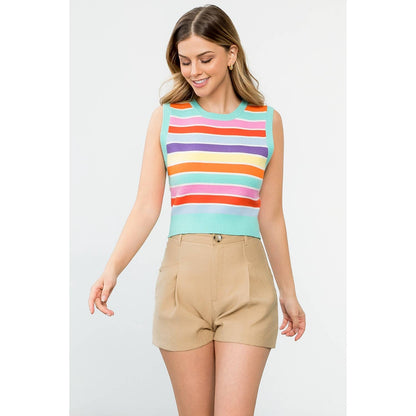 Callie- Multi Color Stripe Knit Top