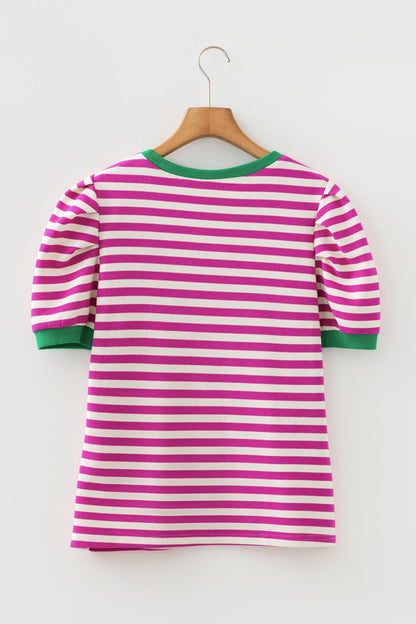 Threaded Pear Nova Sleeve Contrast Trim Tee
