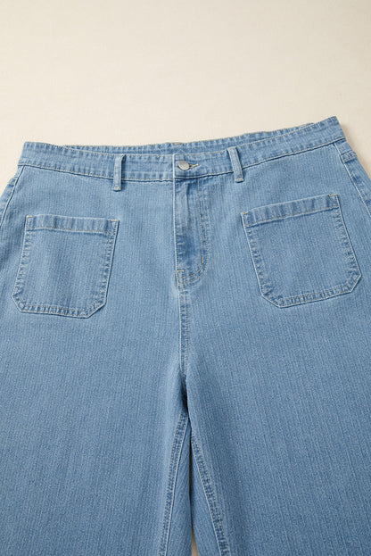 Threaded Pear Adelyn Textured Wide Leg PLUS Jeans