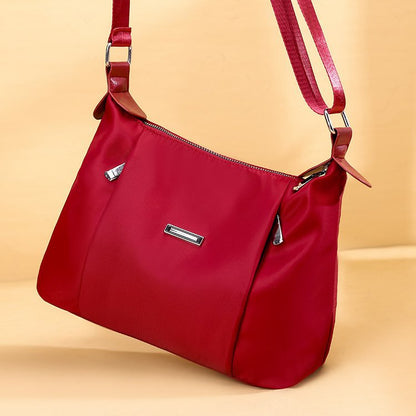 Fashion Oxford Cloth Shoulder Bag | Simple Lightweight Women’s Crossbody Bag | Waterproof Nylon Daily Sling Purse | Minimalist Multi-Pocket Travel Messenger Bag