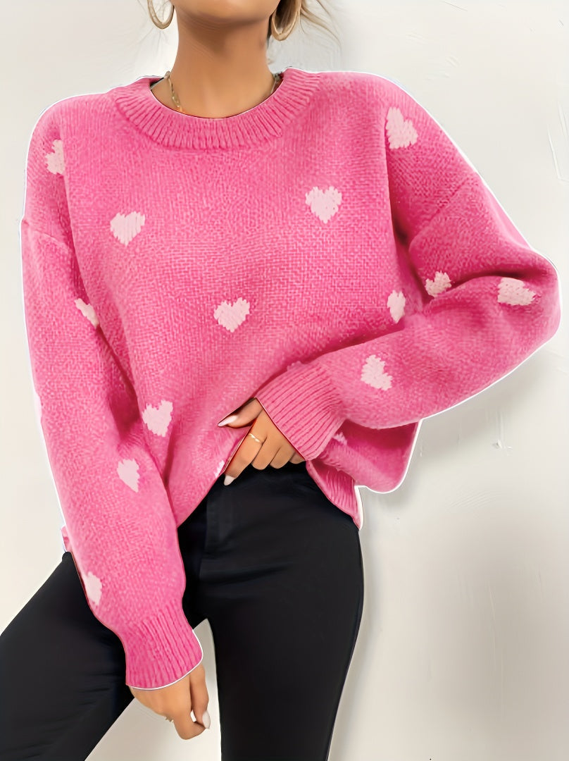Love Heart Valentine Knit Sweater