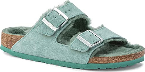 Birkenstock Arizona Shearling Suede Leather Beryl