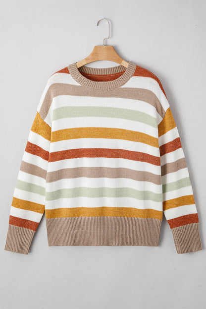 Threaded Pear Wrenleigh Colorblock Drop Shoulder PLUS Sweater