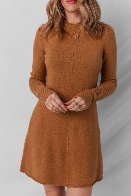Threaded Pear Madeline Ribbed Mini Sweater Dress