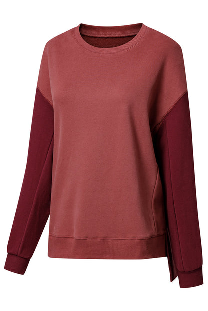 Threaded Pear Ella Patchwork Drop Shoulder Pullover