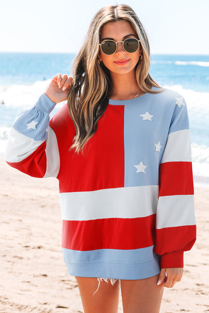 Threaded Pear Simone Flag Vintage Oversized Pullover