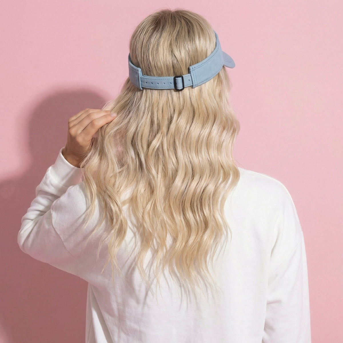 Anna-Kaci Women's Denim Visor Hat with Curved Brim Adjustable Back Bow Accent Casual Headwear
