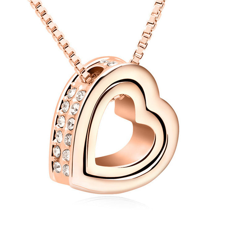 Elegant Love Heart Pendant Necklace | Dainty Gold & Silver Heart Choker | Romantic Heart Necklace for Women | Minimalist Jewelry Gift for Anniversary & Valentine's Day