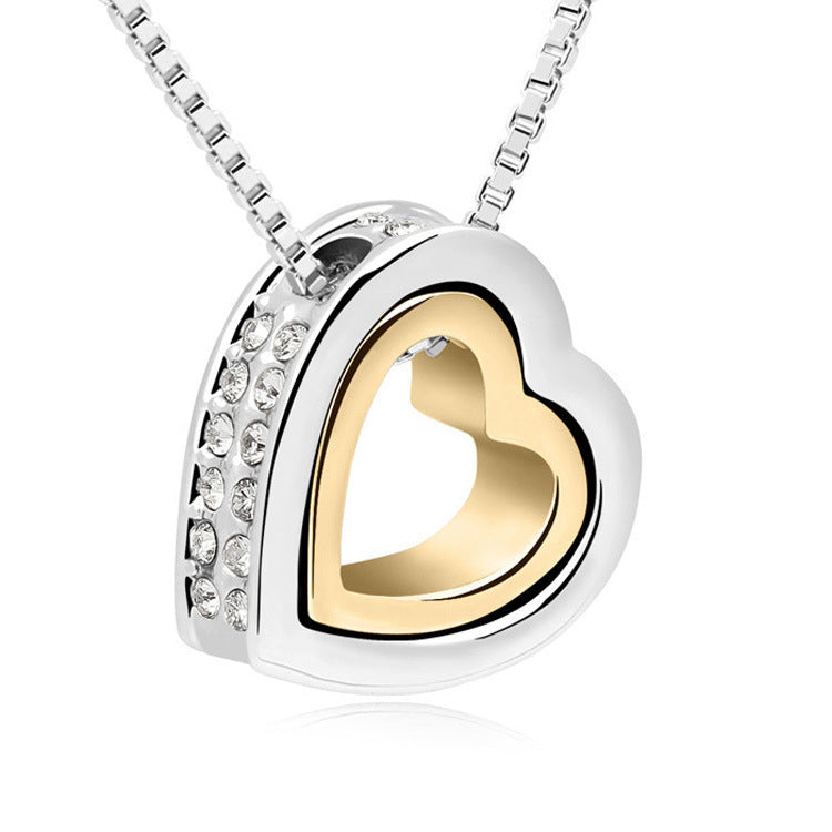 Elegant Love Heart Pendant Necklace | Dainty Gold & Silver Heart Choker | Romantic Heart Necklace for Women | Minimalist Jewelry Gift for Anniversary & Valentine's Day