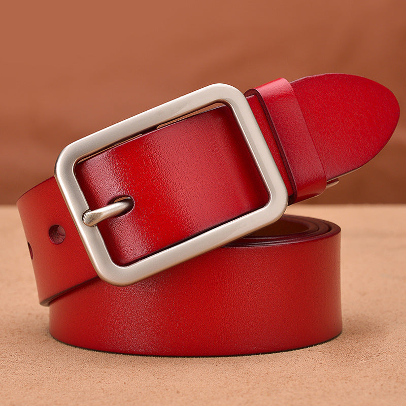 Premium Men’s Leather Belt with Classic Alloy Buckle | Genuine Style Formal & Casual Leather Belt | Durable Waist Strap for Men | Timeless Designer-Style Executive Belt