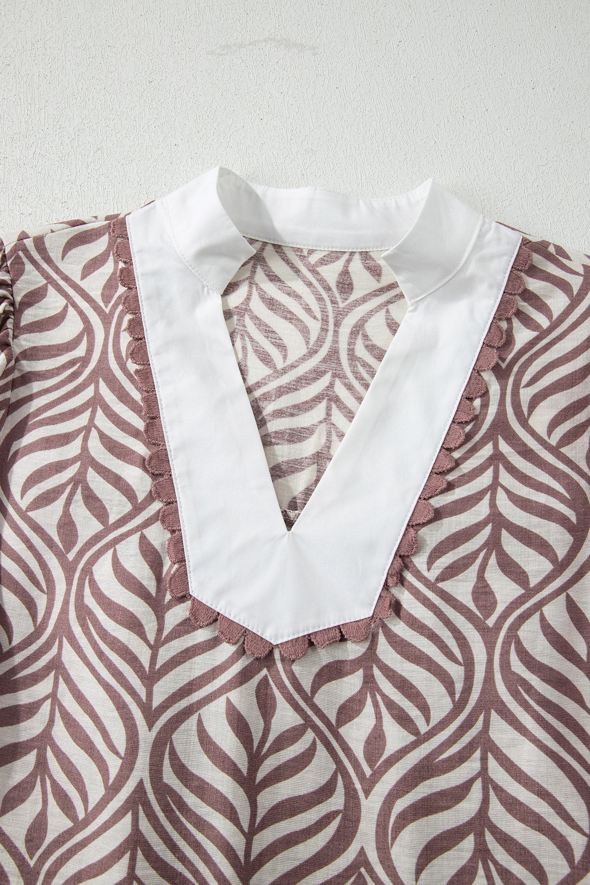 Threaded Pear Phoebe Collar Puff Sleeve Top