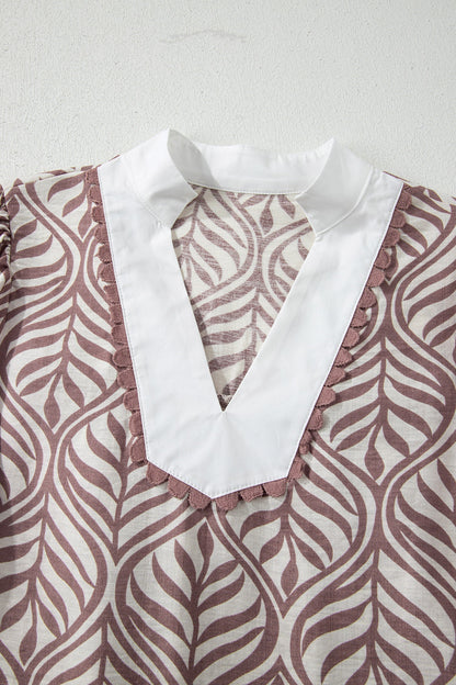 Threaded Pear Phoebe Collar Puff Sleeve Top