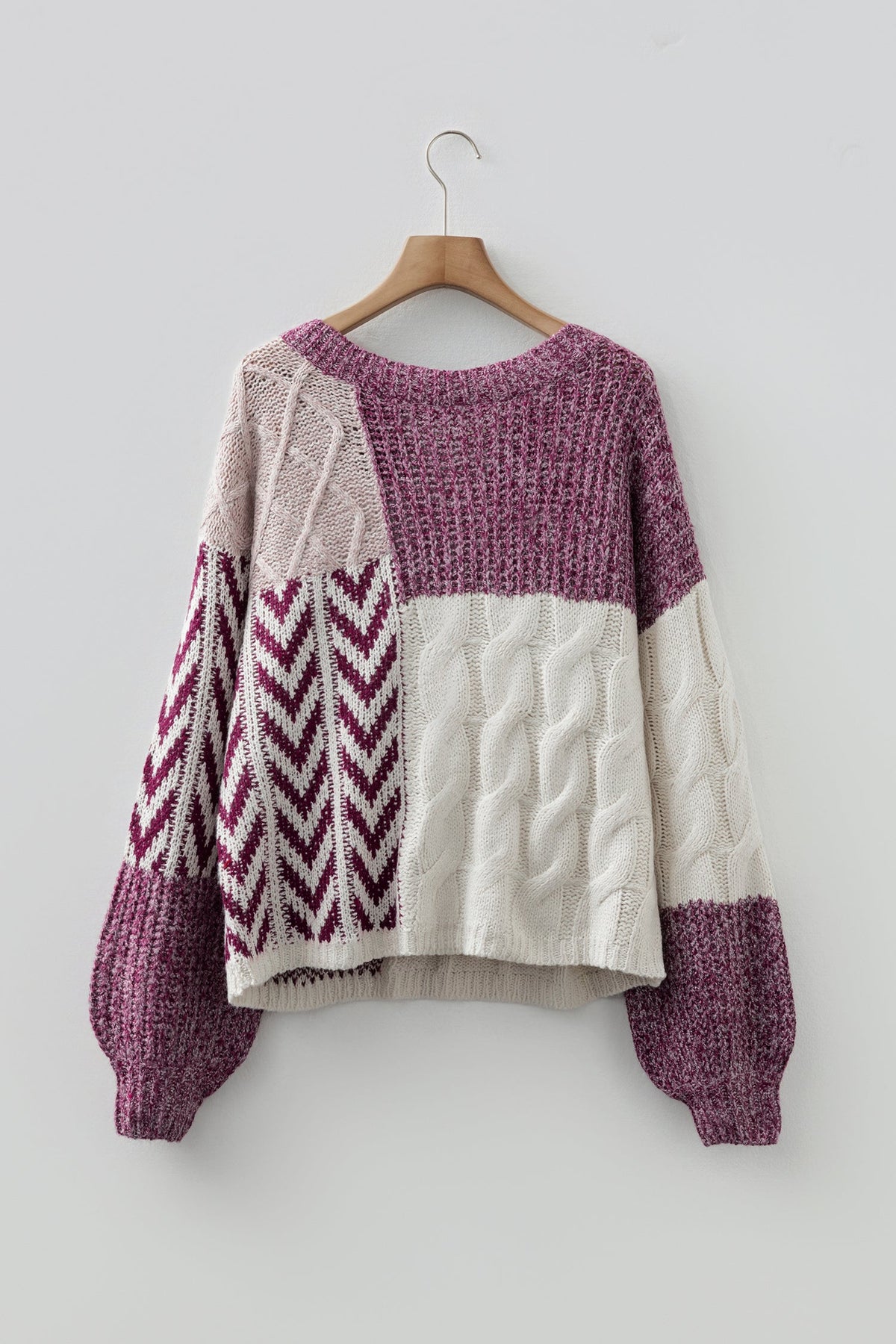 Threaded Pear Elliott Back Loose Fit Sweater