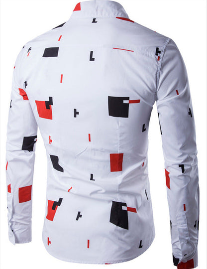 Men’s Premium Casual Long Sleeve Shirt | Slim-Fit Button-Down Cotton Blend Shirt | Modern Business Casual Longline Top | Trendy Everyday Versatile Shirt for Men