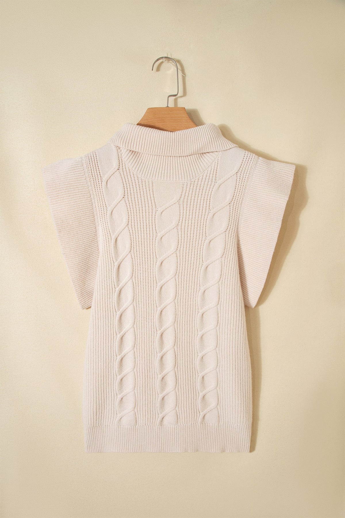 Threaded Pear Zaylee Ruffled Short Sleeve Sweater