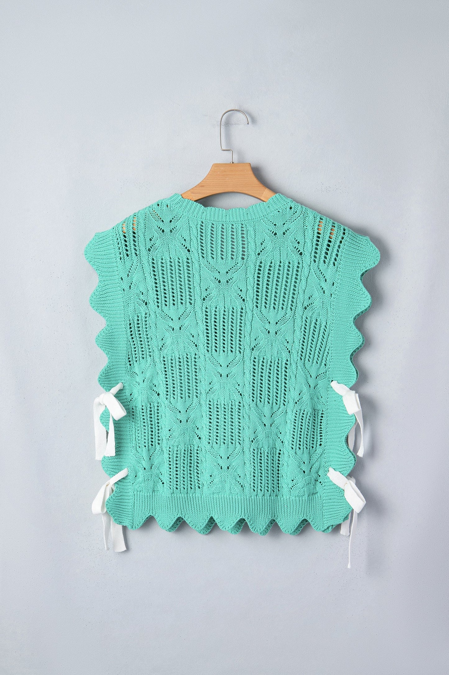 Threaded Pear River Trim Short Sleeve Sweater