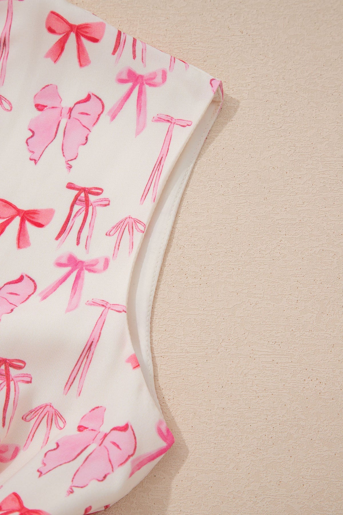 Threaded Pear Alianna Sleeveless Bow Mini Dress