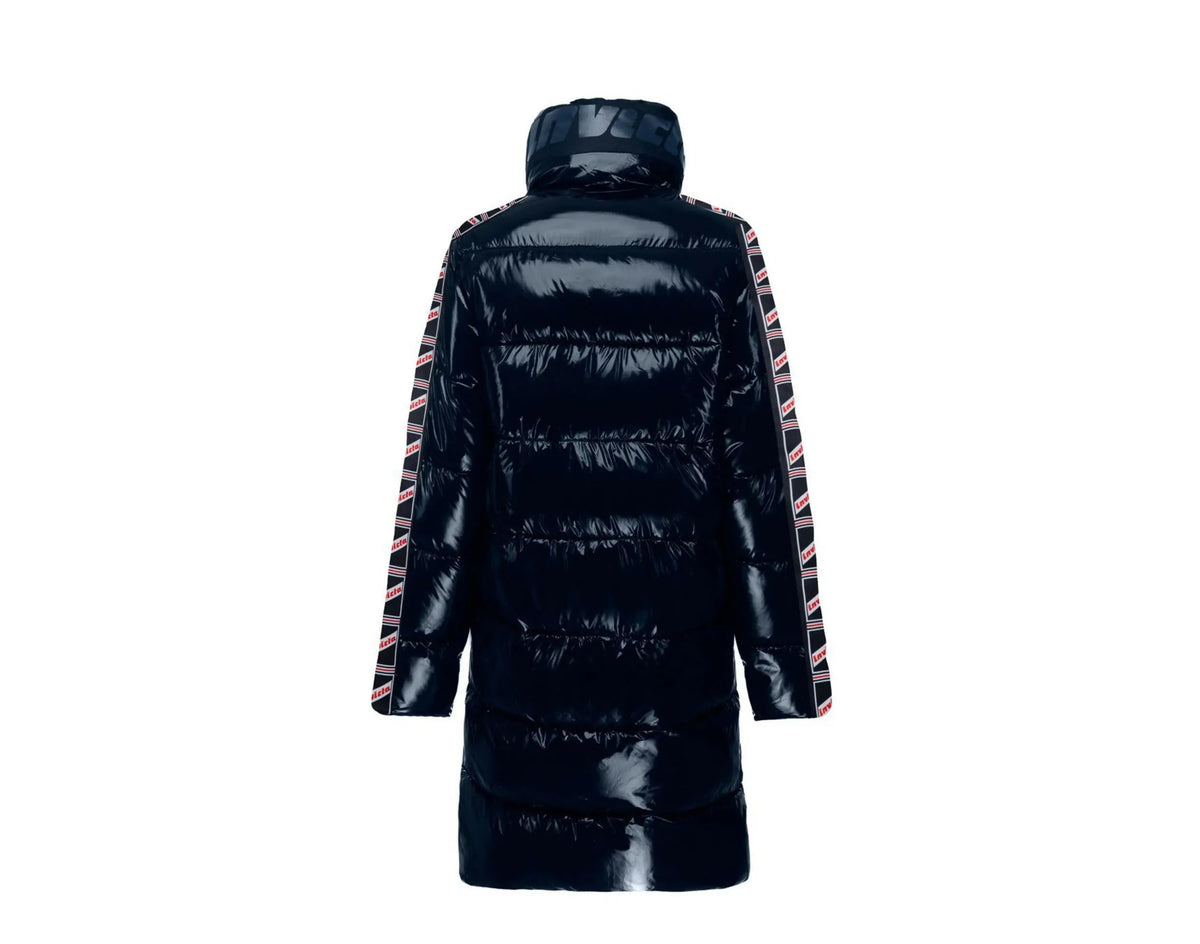 Invicta Lisa Long Glossy Coat Women Puffer Jacket Navy