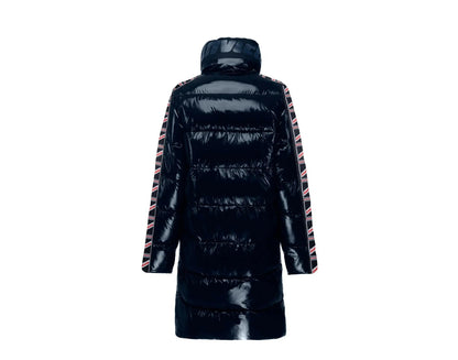 Invicta Lisa Long Glossy Coat Women Puffer Jacket Navy