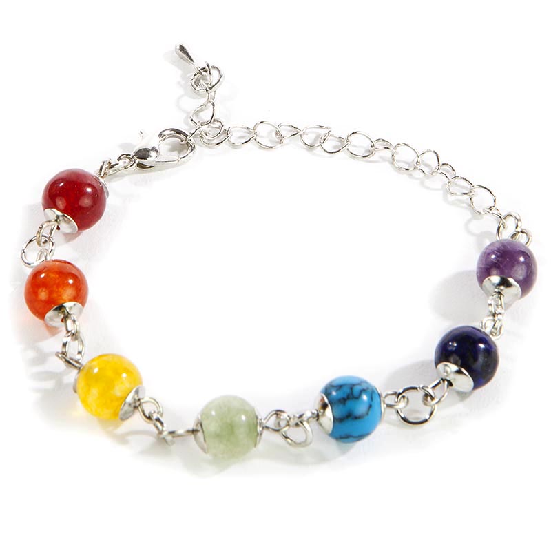 Chakra Gemstone Bracelet By The Gemseller 7 Beads