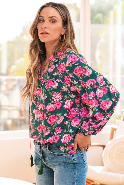 Threaded Pear Cleo Collar Puff Sleeve Blouse