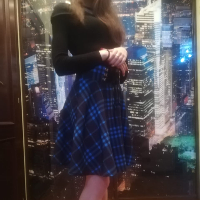 Women’s Irregular Plaid Asymmetrical Skirt | Trendy High-Waist Checkered Mini Skirt | Modern Patchwork Plaid Skirt for Streetwear | Unique A-Line Geometric Skirt