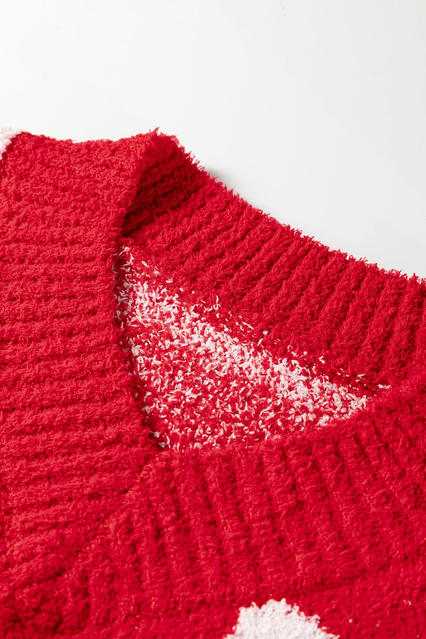 Threaded Pear Marianna Checkered Knit Loose Sweater
