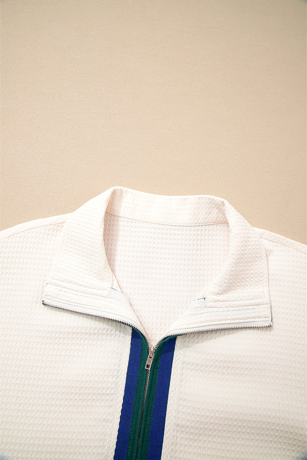 Threaded Pear Naya Polo Zip Up Jumper