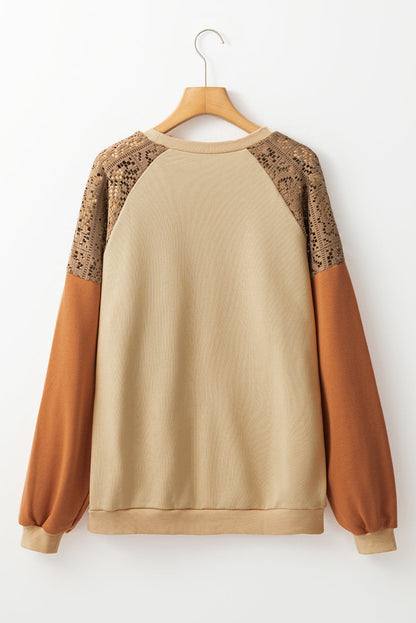 Threaded Pear Scarlett Colorblock Drop Shoulder Sweatshirt