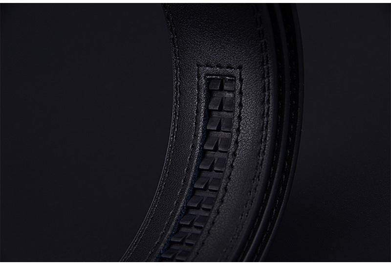 Men’s Two-Layer Cowhide Automatic Buckle Belt | High-Sense Executive Genuine Leather Waistband | Trendy Minimalist Professional Men’s Belt | Luxury-Label Statuesque Men’s Accessory | 2026 High-Fashion Radiant Urban Essential