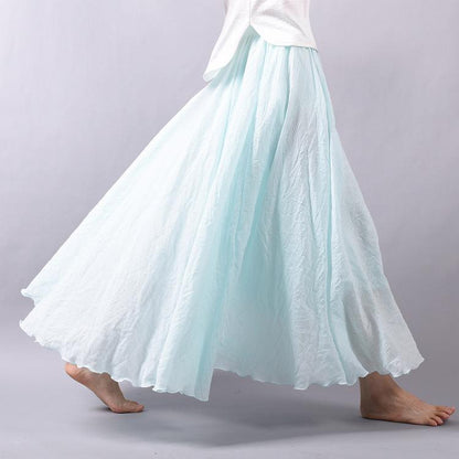 Saia Summer Skirt | High-Sense Lightweight Flowing Waistband | Trendy Minimalist Sleek A-Line Skirt | Luxury-Label Statuesque Radiant Apparel | 2026 High-Fashion Emerald-Luxe Essential