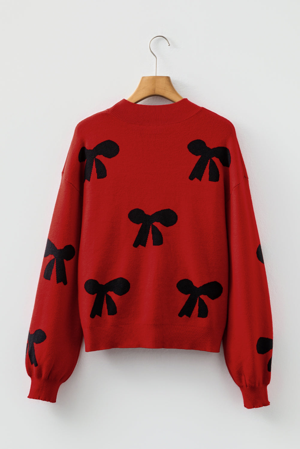 Threaded Pear Eleanor Bow Pattern Loose Sweater